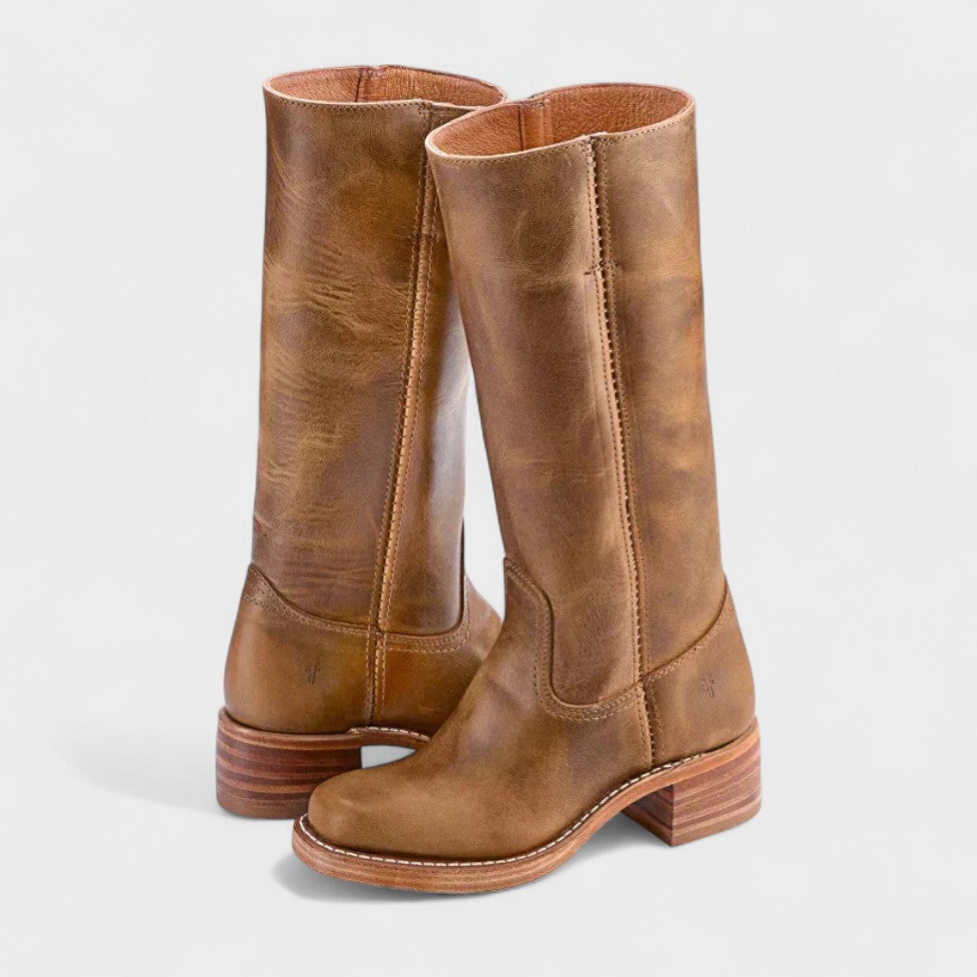 Traditionelle Reitstiefel mit hohem Schaft
