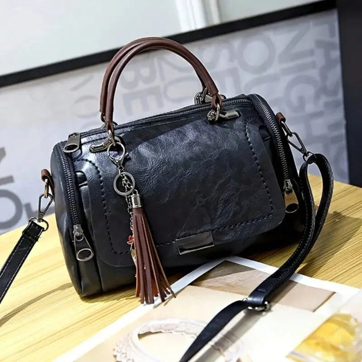 Julie™ | Strukturierte Lederhandtasche
