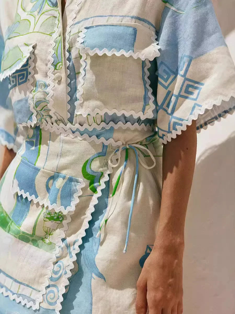 Solene - Chic Patchwork Ensemble