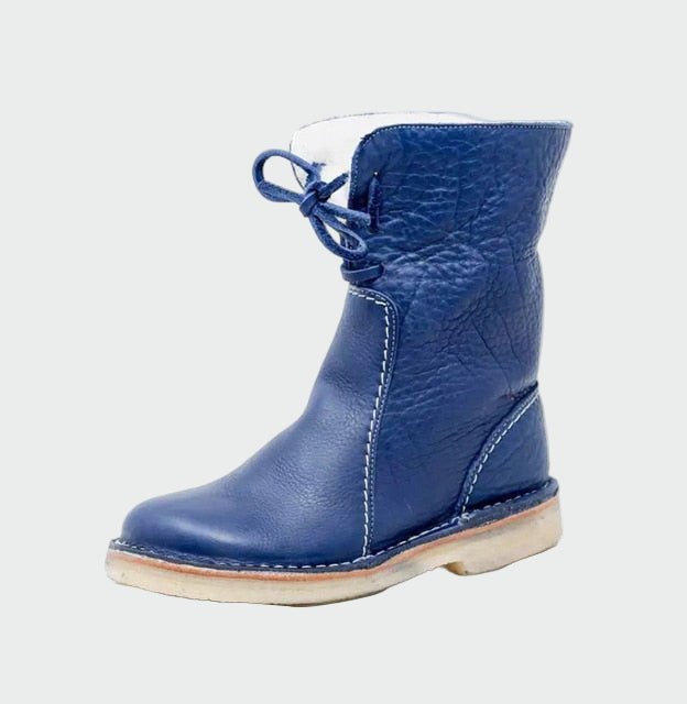 Valerie - Wasserdichte Lederstiefel mit Wollfutter