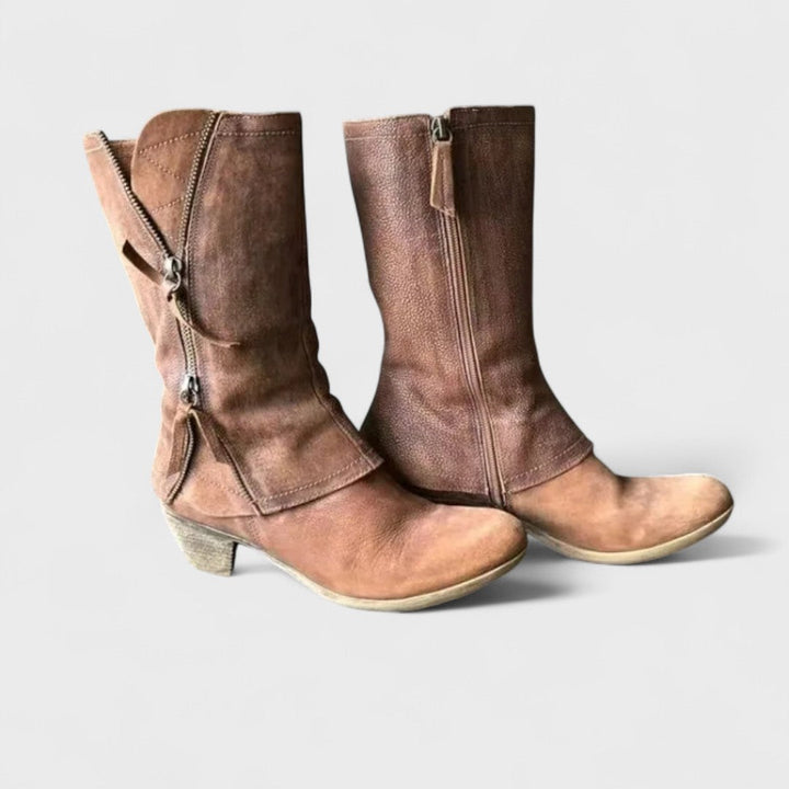 Alma - Vintage Stiefel bis zur Mitte der Wade