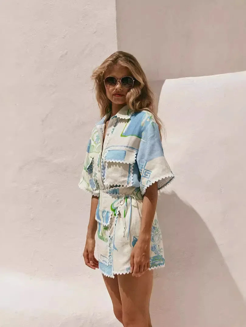 Solene - Chic Patchwork Ensemble