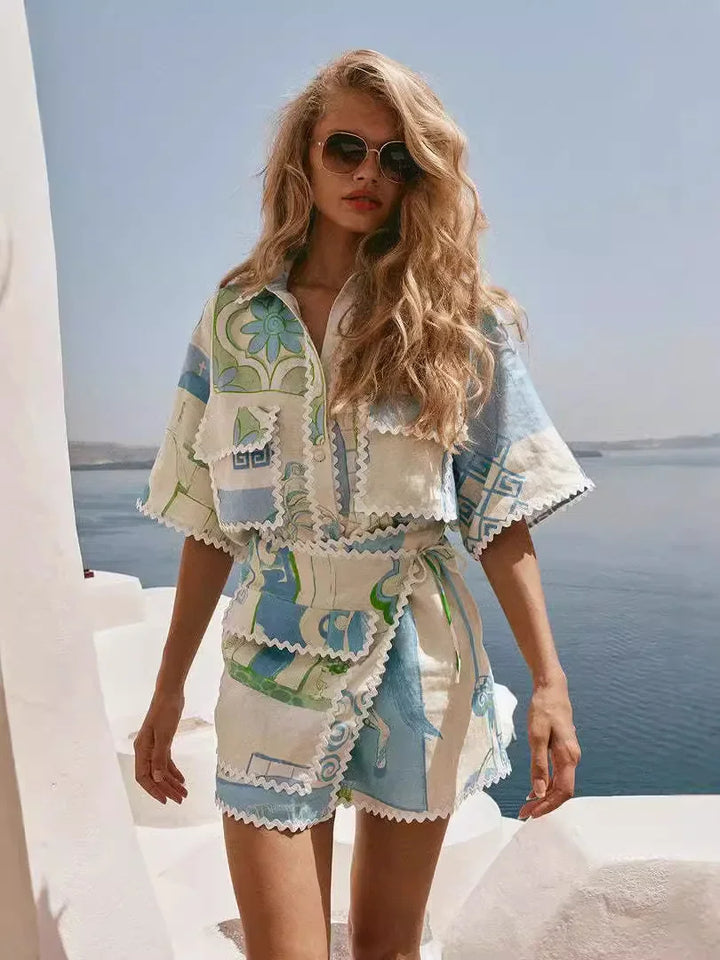 Solene - Chic Patchwork Ensemble
