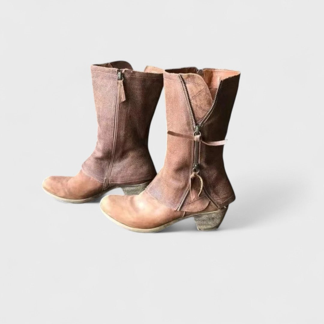 Alma - Vintage Stiefel bis zur Mitte der Wade
