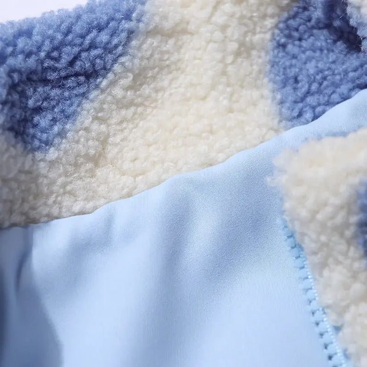 Ottavia | Wendbare Teddyjacke mit Herzmuster