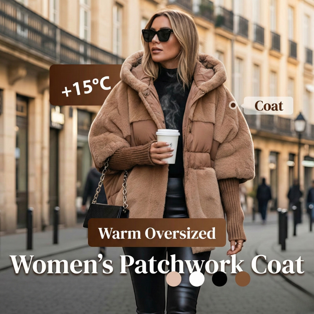 Valeria | Hybrid-Steppjacke mit Plüschbesatz und Kapuze