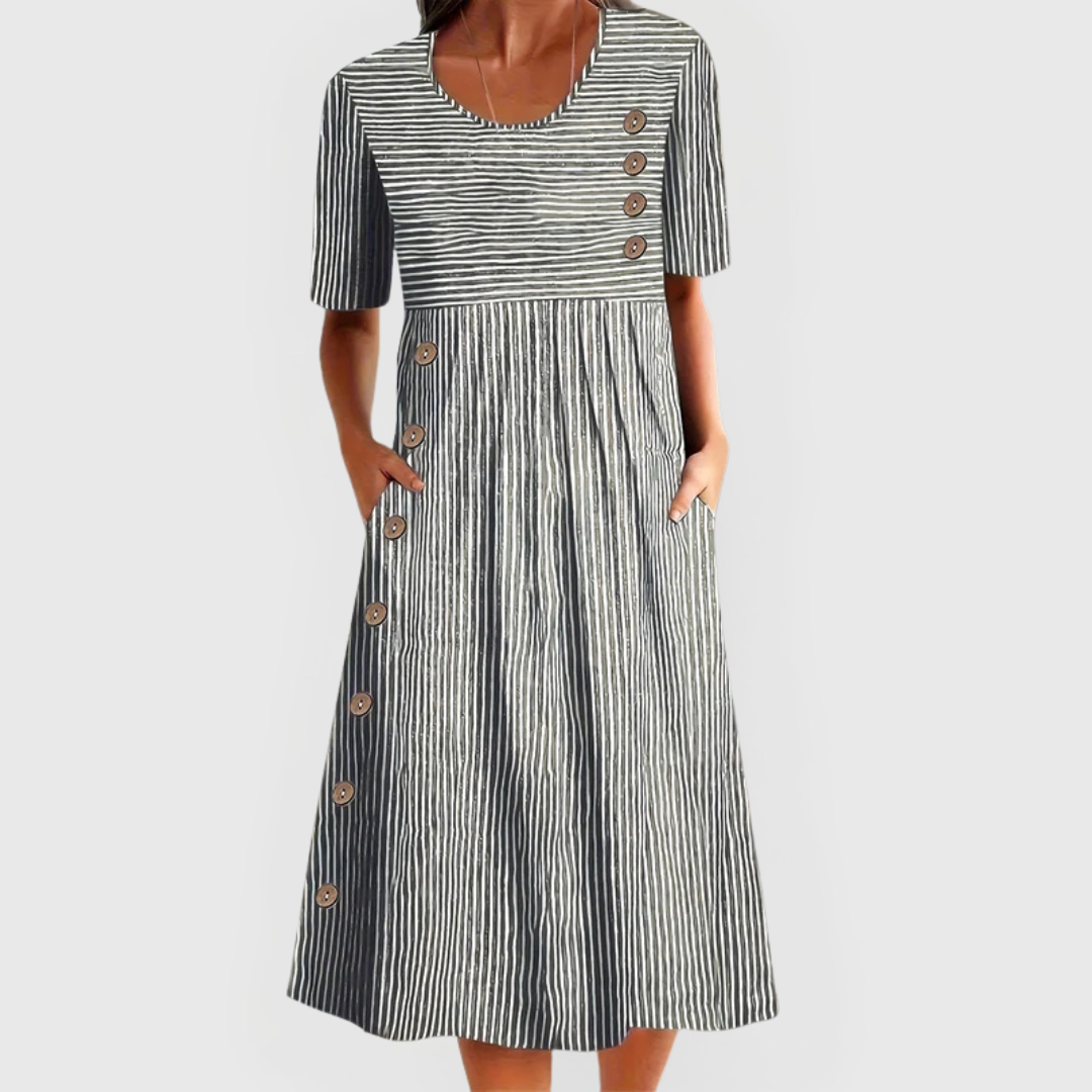 JARNA | Midi-Striped Dress