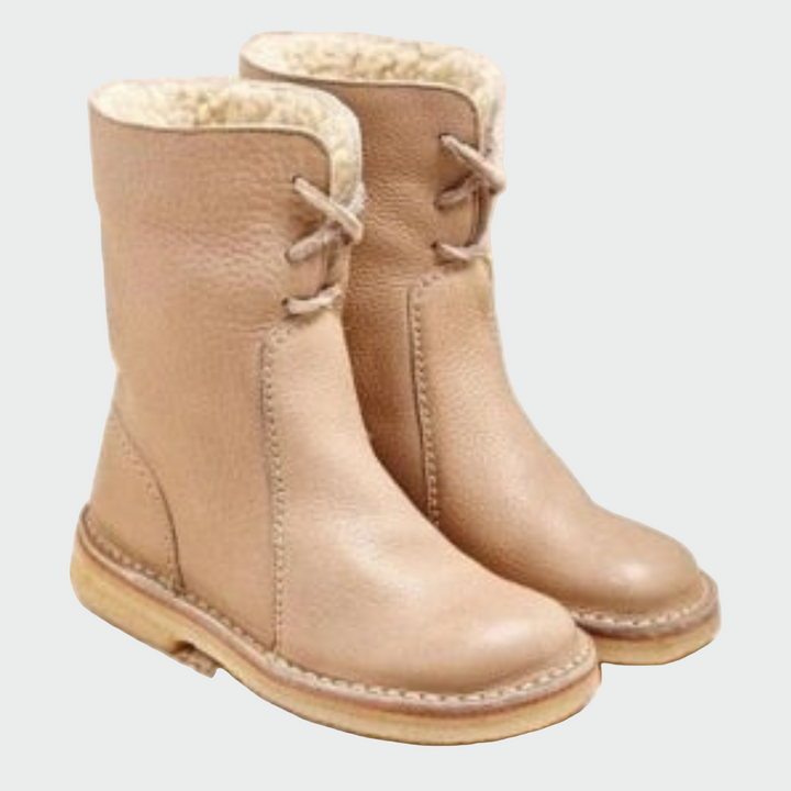 Wasserdichte Herrenlederstiefel mit warmem Wollfutter