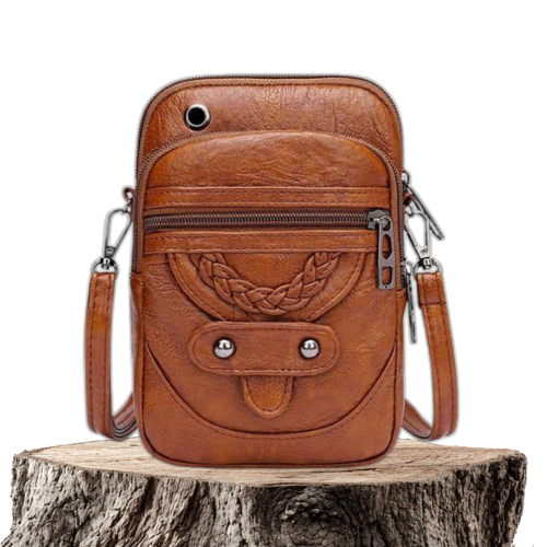 Laura™ | Geprägte Lederhandtasche