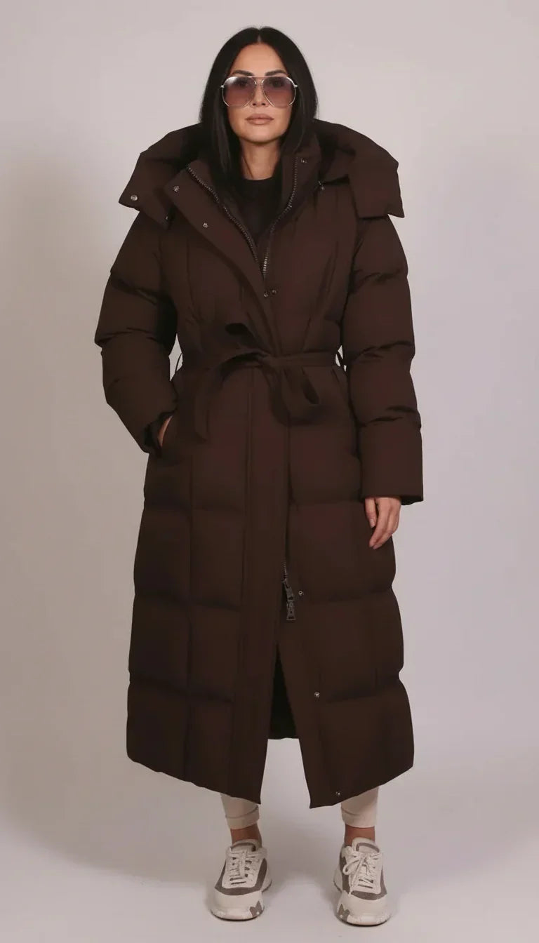 Costanza | Maxi-Steppjacke mit Kapuze