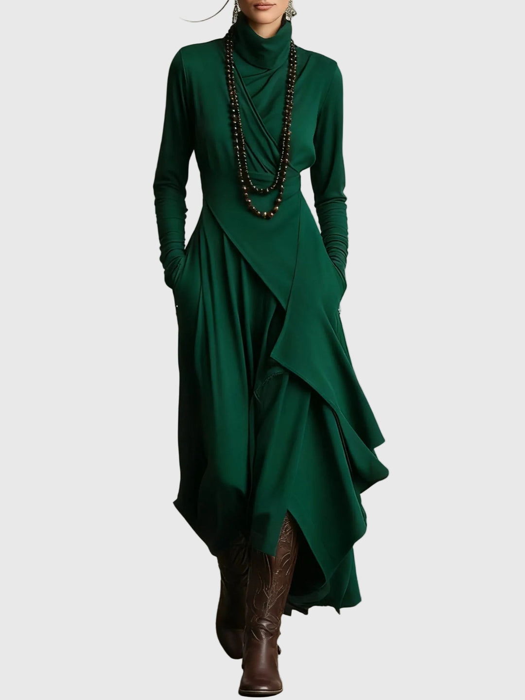 Violett | Maxi Plisseekleid