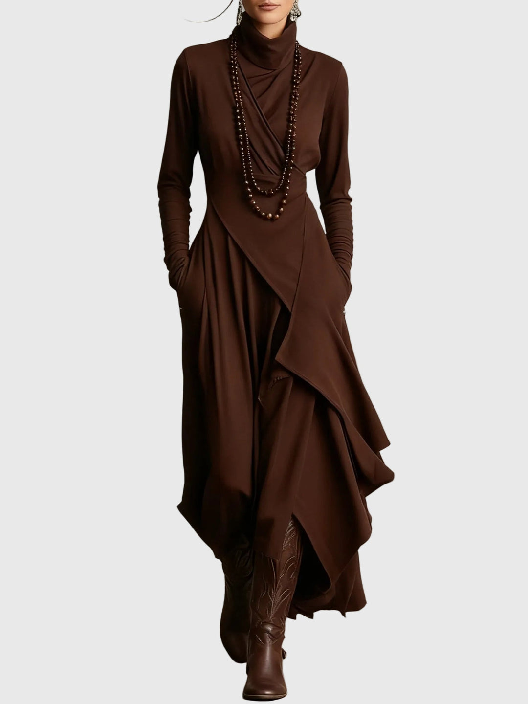 Violett | Maxi Plisseekleid