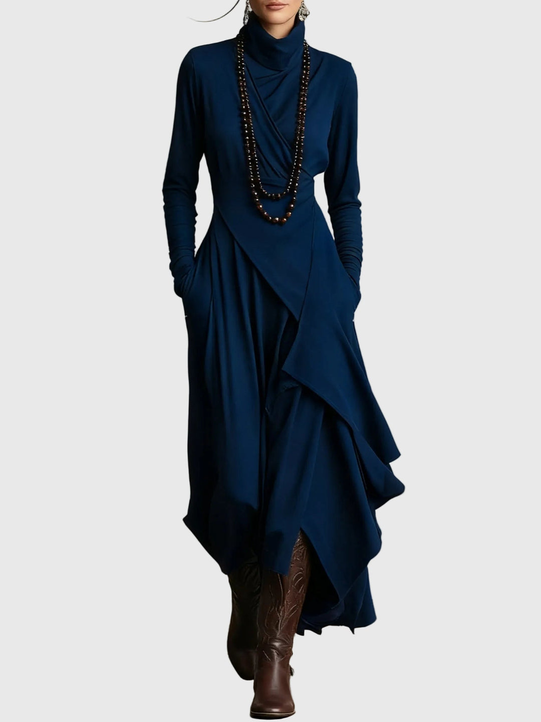 Violett | Maxi Plisseekleid