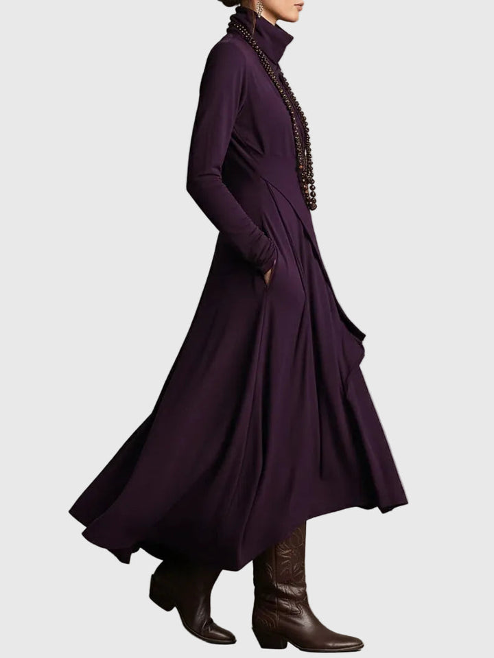 Violett | Maxi Plisseekleid