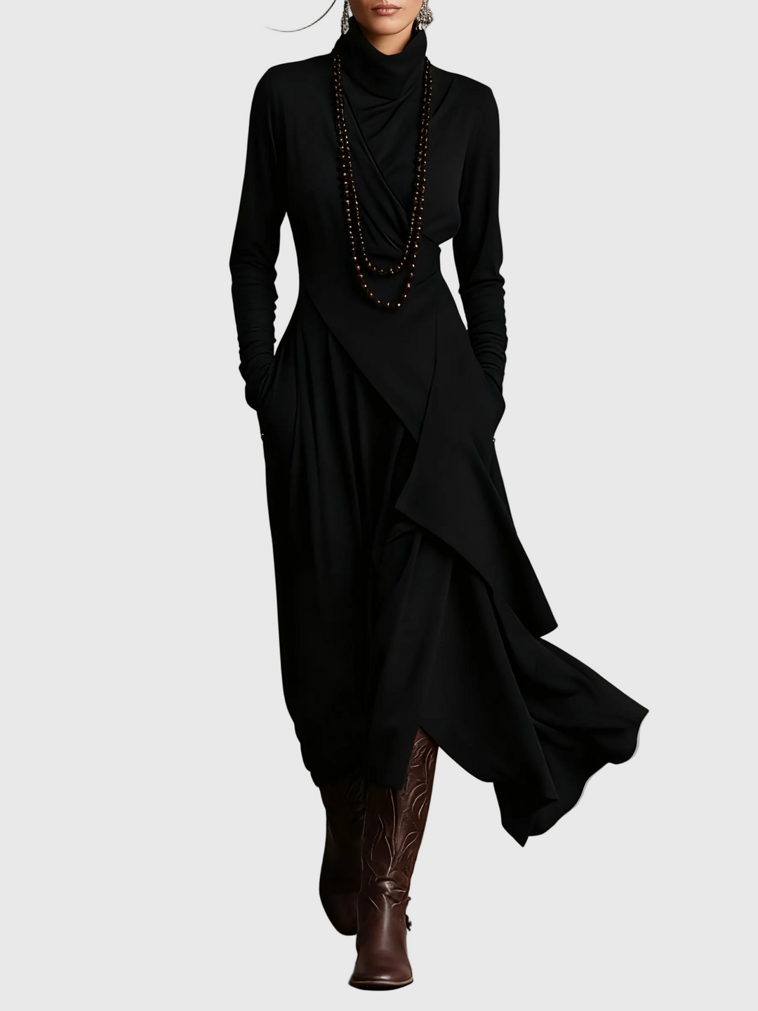 Violett | Maxi Plisseekleid