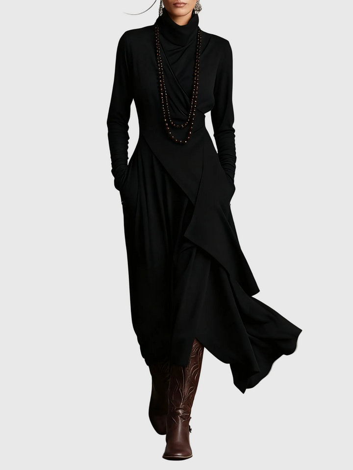 Violett | Maxi Plisseekleid