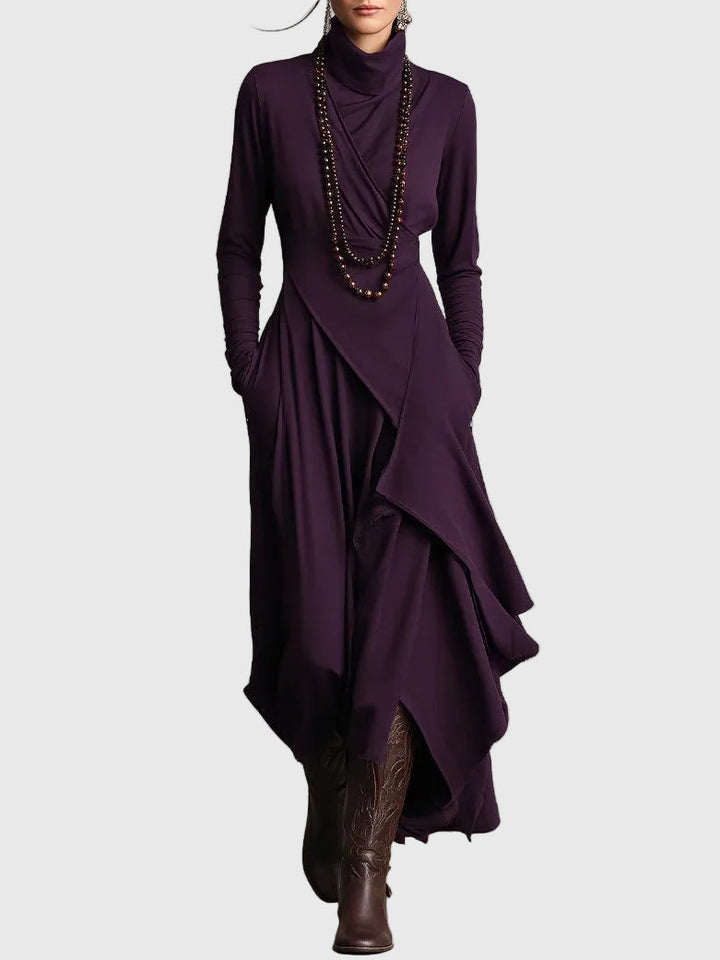 Violett | Maxi Plisseekleid