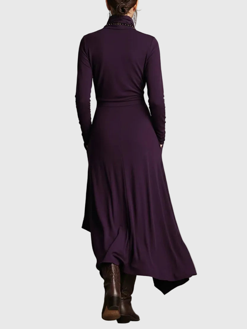 Violett | Maxi Plisseekleid