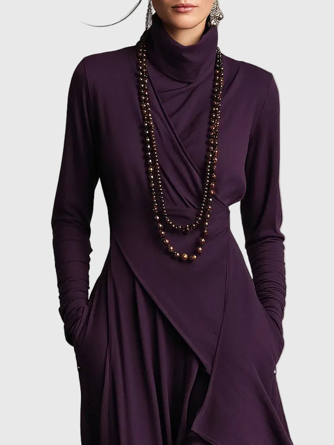 Violett | Maxi Plisseekleid