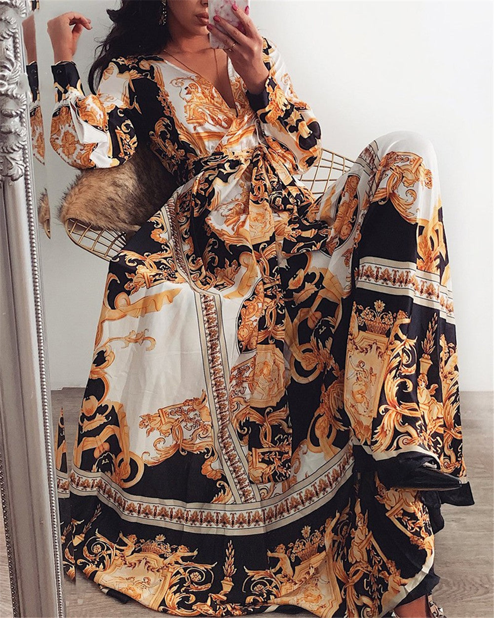 Faye - Boho-Print Kleid