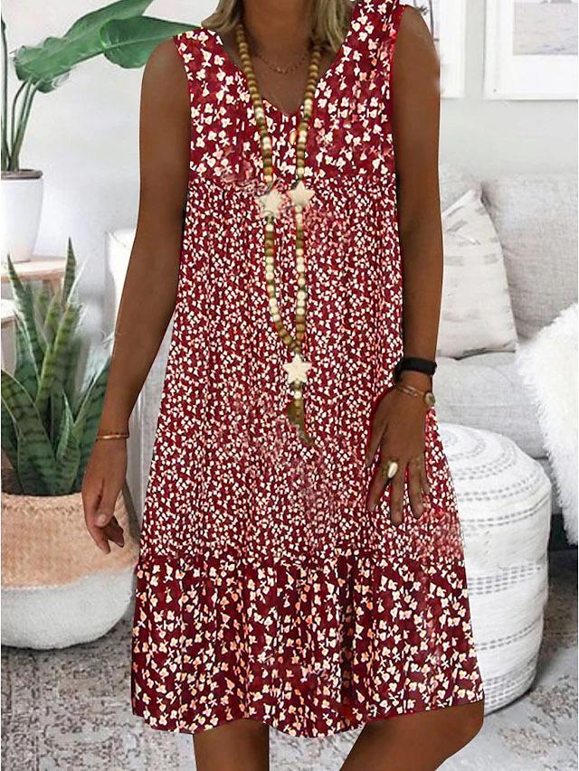 AYLA | Ärmelloses V-Ausschnitt-Kleid