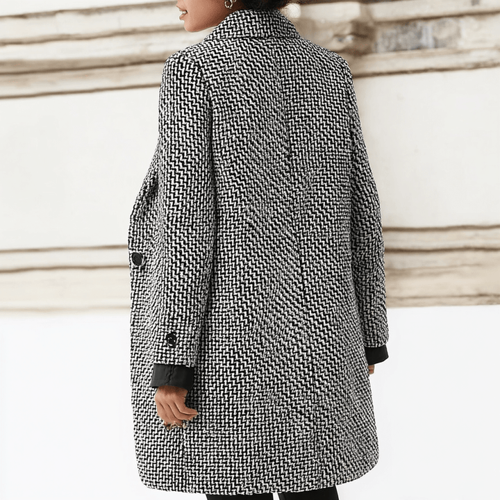 Federica | Bouclé-Einreihiger Mantel mit Revers