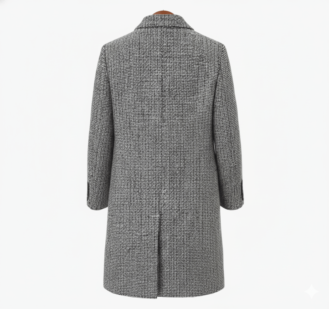 Federica | Bouclé-Einreihiger Mantel mit Revers