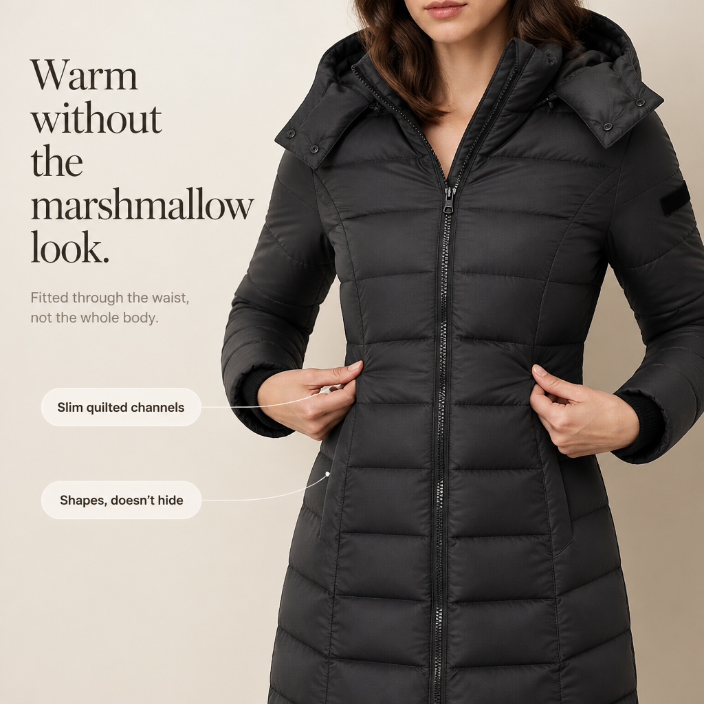 Emilia | Gesteppter Wintermantel mit Kapuze