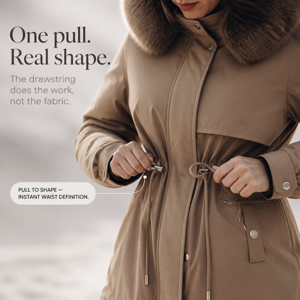 Amalia | Eleganter Wintermantel mit Gürtel