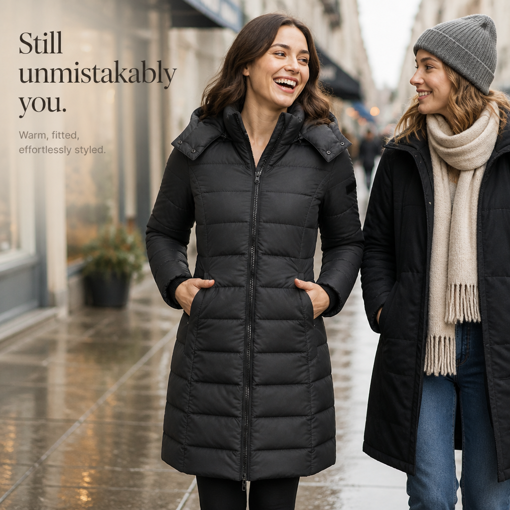 Emilia | Gesteppter Wintermantel mit Kapuze