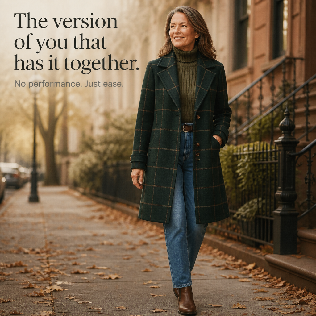 Helena | Wollmantel mit elegantem Karo-Muster