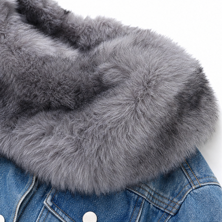 Mara | Jeansjacke mit kuscheliger Kapuze