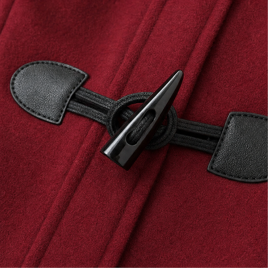 Amelie | Eleganter Dufflecoat mit Kapuze