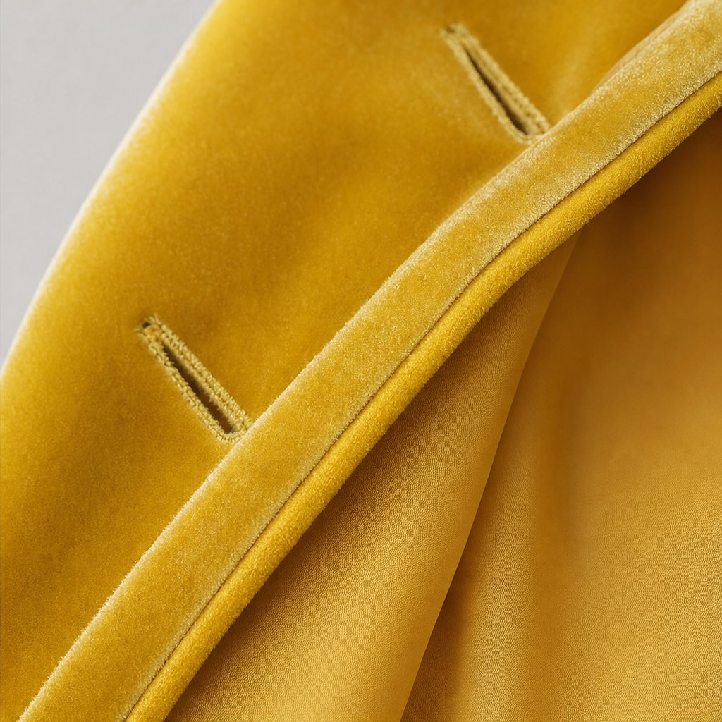 Victoria | Eleganter Samtmantel mit Animal-Details