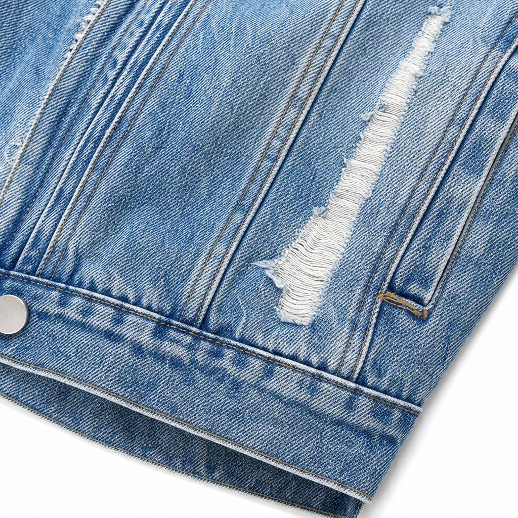 Mara | Jeansjacke mit kuscheliger Kapuze