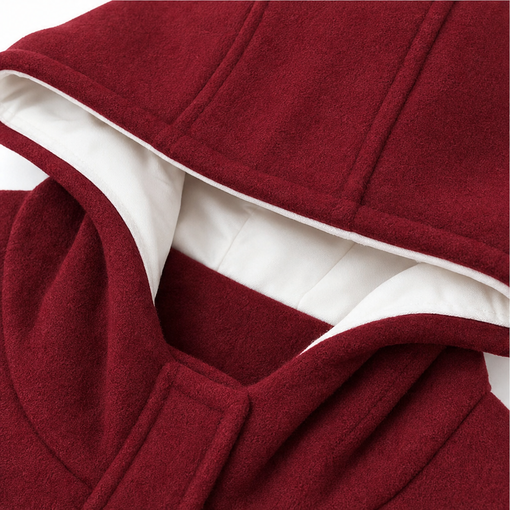 Amelie | Eleganter Dufflecoat mit Kapuze