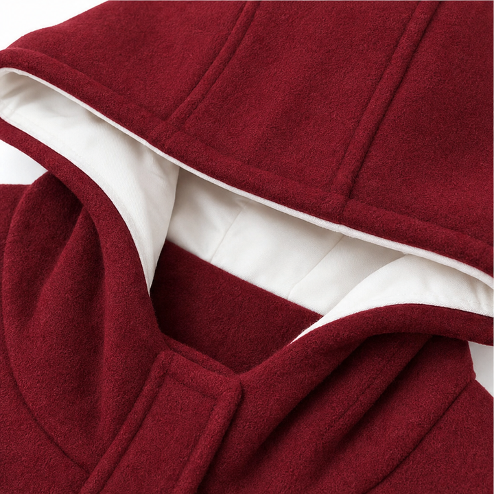 Amelie | Eleganter Dufflecoat mit Kapuze