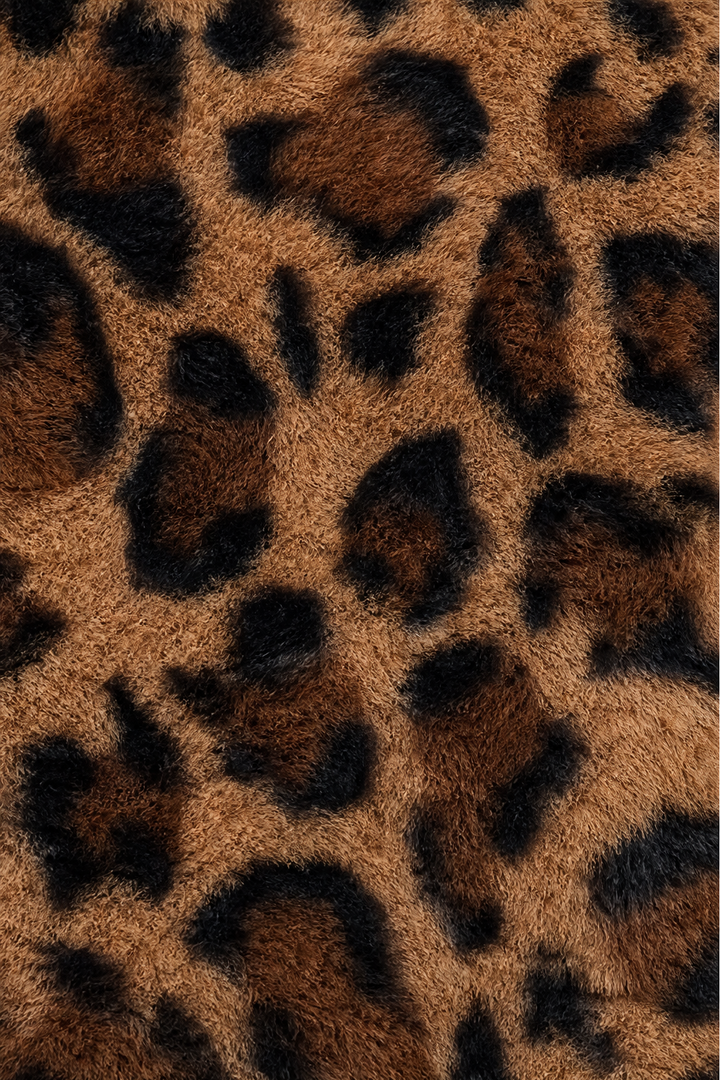 Paulina | Plüschmantel im Leoparden-Look