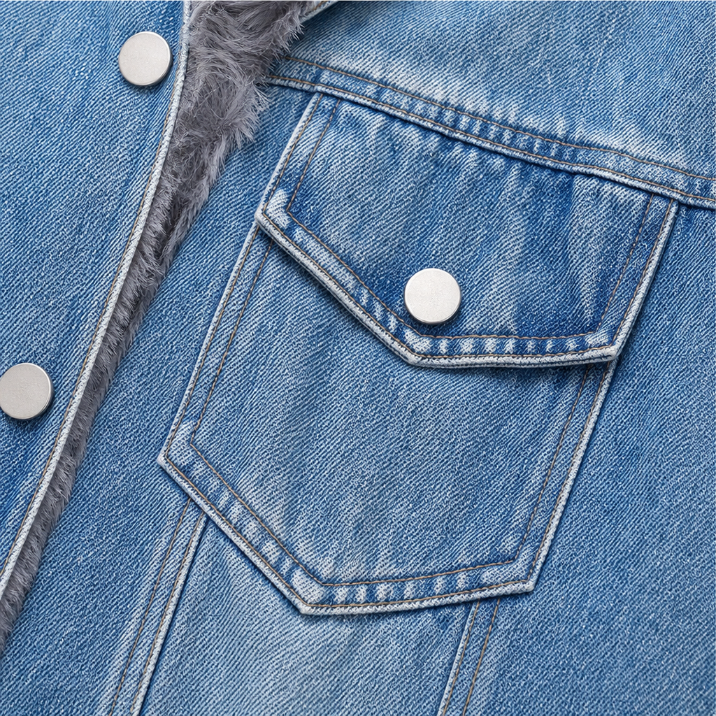 Mara | Jeansjacke mit kuscheliger Kapuze