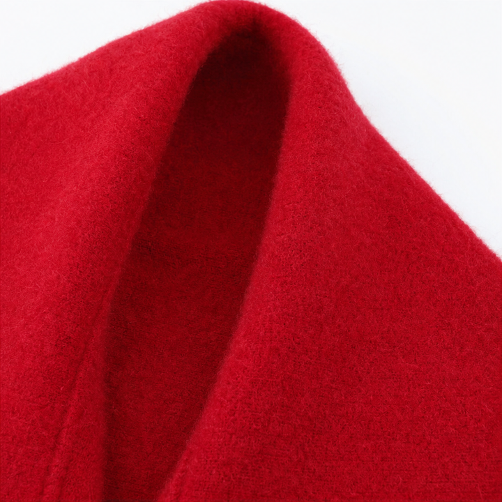 Tanja | Strick-Poncho mit Fransensaum