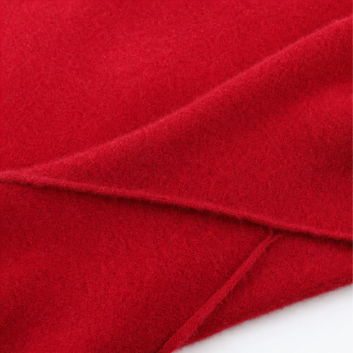 Tanja | Strick-Poncho mit Fransensaum