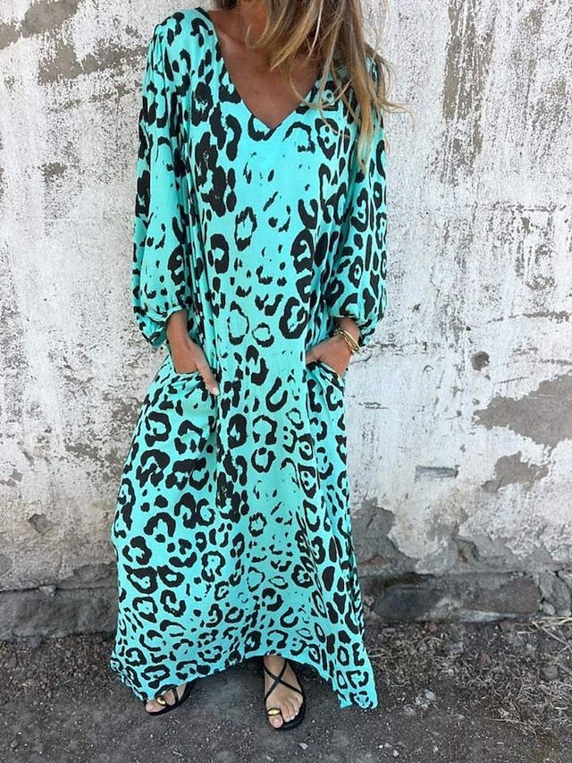 Jessa - Leopard Print Maxi Dress