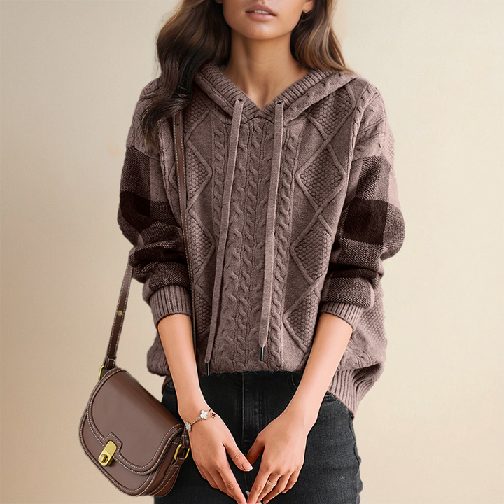 Emily | Zopfstrick Kapuzenpullover