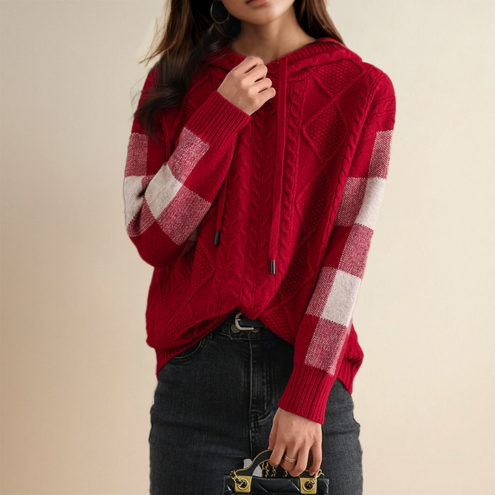 Emily | Zopfstrick Kapuzenpullover