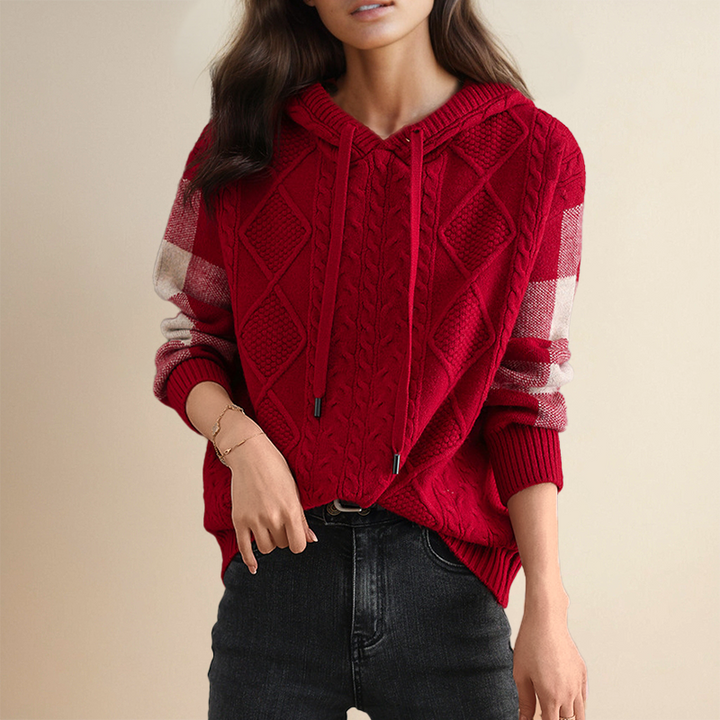 Emily | Zopfstrick Kapuzenpullover