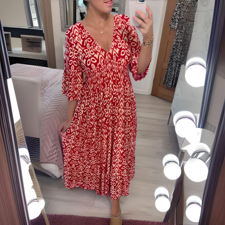 Lillia - Boho-Kleid mit Print