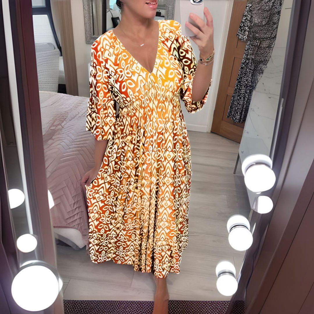 Lillia - Boho-Kleid mit Print