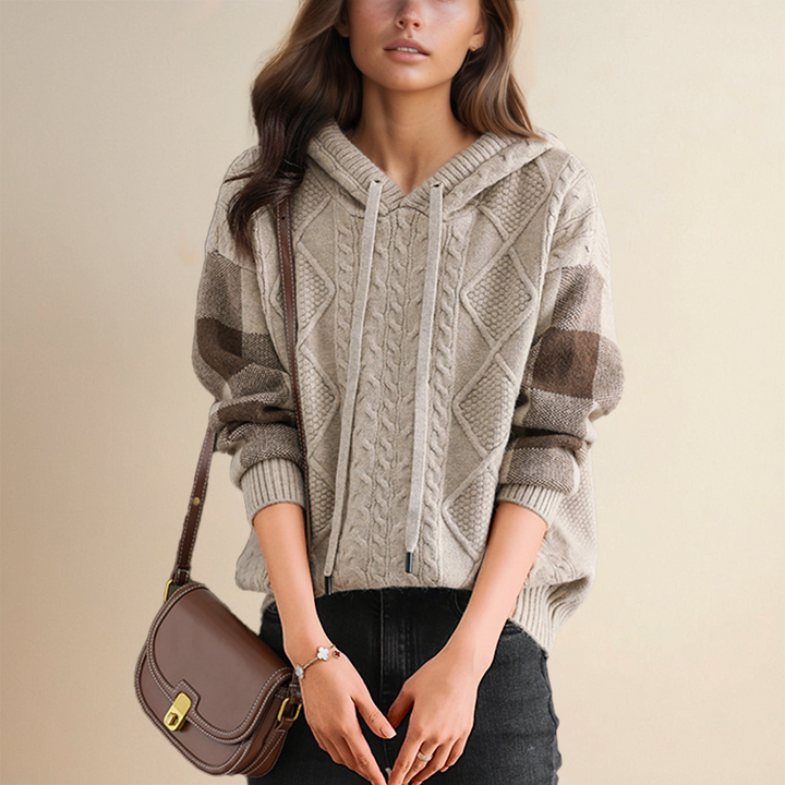 Emily | Zopfstrick Kapuzenpullover