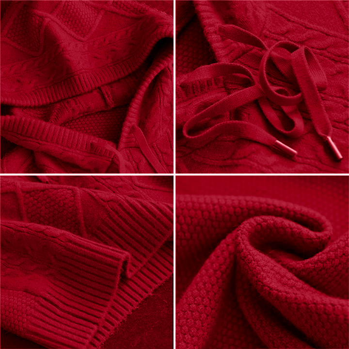 Emily | Zopfstrick Kapuzenpullover