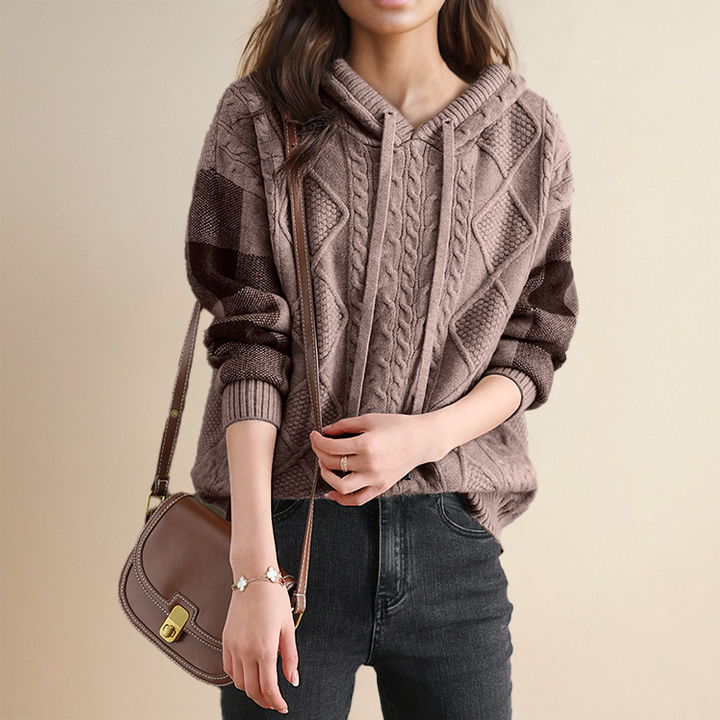 Emily | Zopfstrick Kapuzenpullover